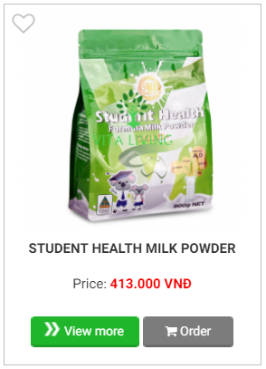 Sữa bột student cao cấp